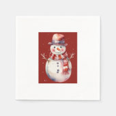 Niedlich Snowman Serviette (Vorderseite)