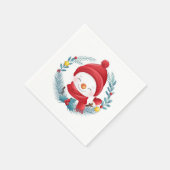 Niedlich Snowman Serviette (Ecke)