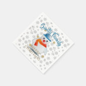 Niedlich Snowman Serviette (Ecke)