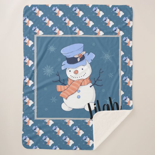 Niedlich Snowman Sherpadecke (Vorderseite)