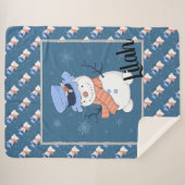 Niedlich Snowman Sherpadecke (Vorderseite (Horizontal))
