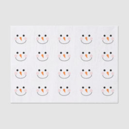 Niedlich Snowman sieht sich einem einfachen Muster Seidenpapier