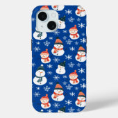 Niedlich Snowman Snowflake Seamless Patterns Weihn Case-Mate iPhone Hülle (Rückseite)