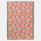 Niedlich Snowman Snowflake Seamless Patterns Weihn Decke (Vorderseite Vertikal)