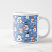 Niedlich Snowman Snowflake Seamless Patterns Weihn Jumbo-Tasse (Rechts)