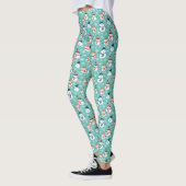 Niedlich Snowman Snowflake Seamless Patterns Weihn Leggings (Links)