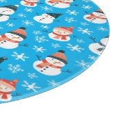 Niedlich Snowman Snowflake Seamless Patterns Weihn Schneidebrett (Ecke)