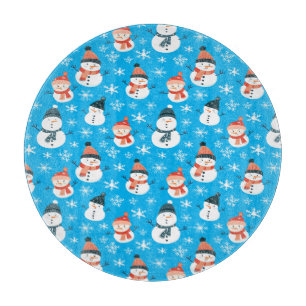 Niedlich Snowman Snowflake Seamless Patterns Weihn Schneidebrett