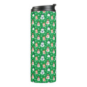 Niedlich Snowman Snowflake Seamless Patterns Weihn Thermosbecher (Nach links gedreht)