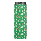 Niedlich Snowman Snowflake Seamless Patterns Weihn Thermosbecher (Rückseite)