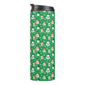 Niedlich Snowman Snowflake Seamless Patterns Weihn Thermosbecher (Nach rechts gedreht)