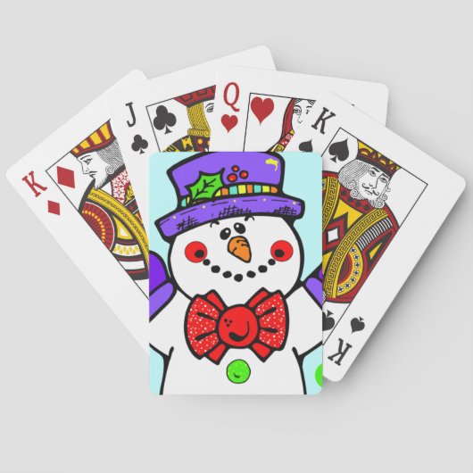 Niedlich Snowman Spielkarten (Rückseite)