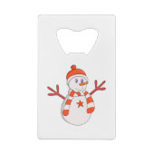 Niedlich Snowman Star Geldbeutel Flaschenöffner (Rückseite)