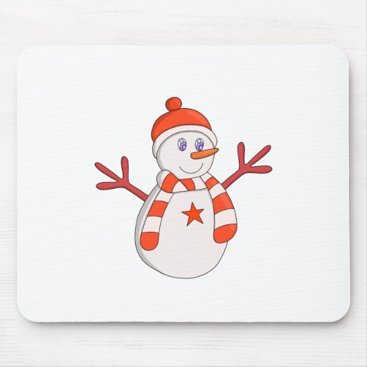 Niedlich Snowman Star Mousepad (Vorne)