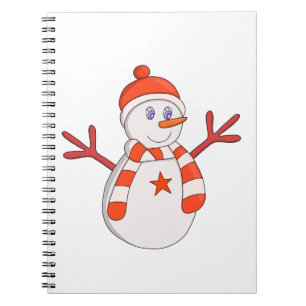 Niedlich Snowman Star Notizblock