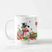 Niedlich Snowman Stars Individuelle Name Weihnacht Kaffeetasse (Links)
