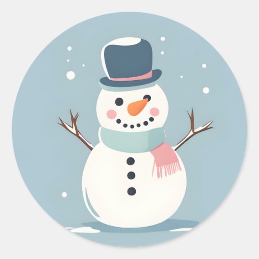 Niedlich Snowman Sticker (Vorderseite)