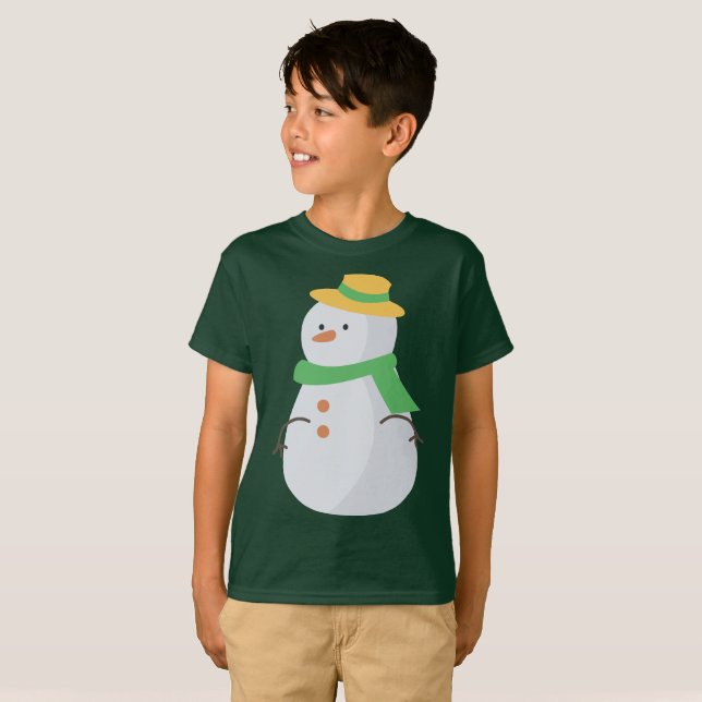 Niedlich Snowman T-Shirt (Vorne ganz)