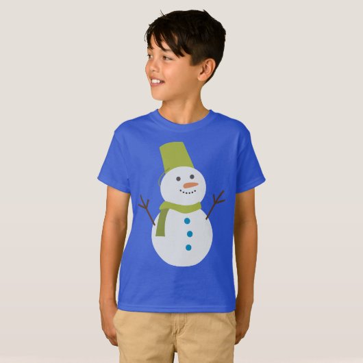 Niedlich Snowman T-Shirt (Vorne ganz)