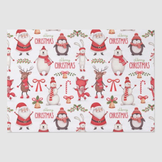 Niedlich Snowman Tissue Paper Seidenpapier (Vorderseite)