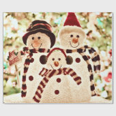Niedlich Snowman Weihnachten Geschenkpapier (Flach)