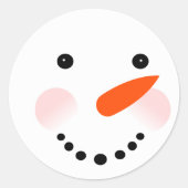 Niedlich Snowman Weihnachten Runder Aufkleber (Vorderseite)