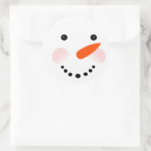 Niedlich Snowman Weihnachten Runder Aufkleber (Tasche)
