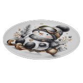 Niedlich Snowman Weihnachten Schneidebrett (Ecke)