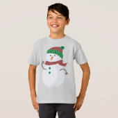 Niedlich Snowman Weihnachten T-Shirt (Vorne ganz)