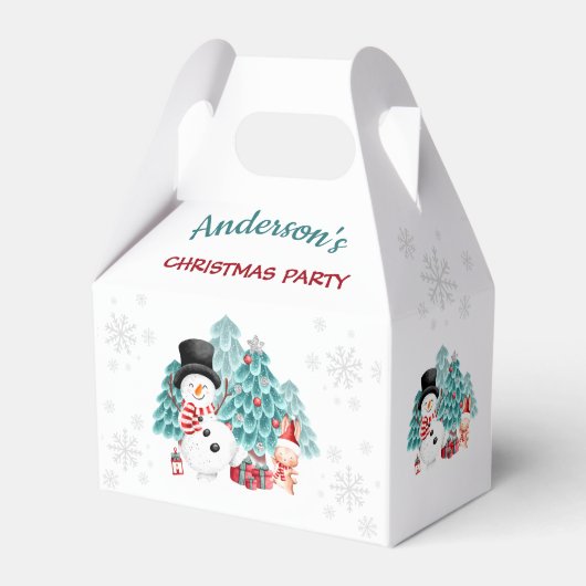 Niedlich Snowman Weihnachts-Gastgeschenk Box Geschenkschachtel (Vorderseite)