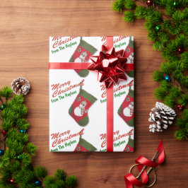Niedlich Snowman Weihnachts-Strumpf White Personal Geschenkpapier
