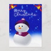 Niedlich Snowman Weihnachtsfeiertag Postkarte (Vorderseite)