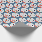 Niedlich Snowman Weihnachtsgeschenk Geschenkpapier (Ecke)