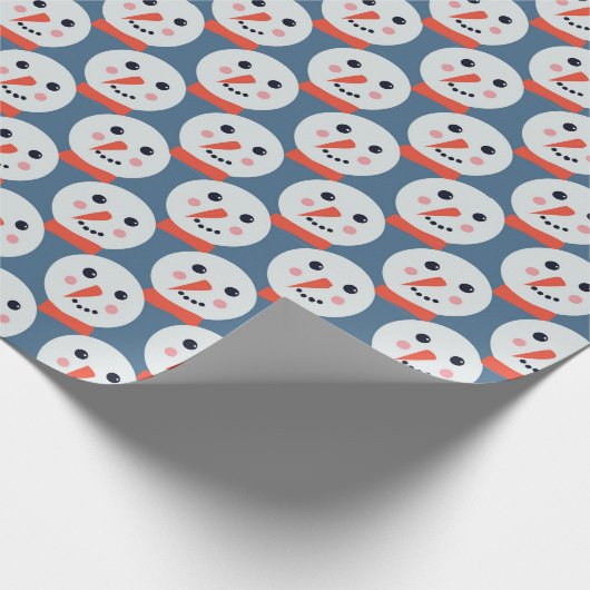 Niedlich Snowman Weihnachtsgeschenk Geschenkpapier (Ecke)