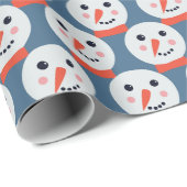 Niedlich Snowman Weihnachtsgeschenk Geschenkpapier (Rolleneckpunkt)