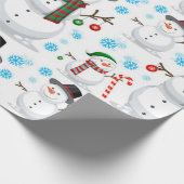 Niedlich Snowman Weihnachtsmuster Geschenkpapier (Ecke)