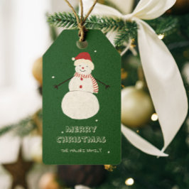 Niedlich Snowman | Whimsisches Weihnachtsdesign Geschenkanhänger