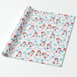 Niedlich Snowmen Cartoon Pattern Geschenkpapier