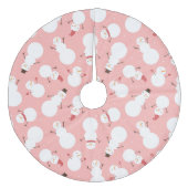 Niedlich Snowmen Fleece Weihnachtsbaumdecke (Vorderseite)