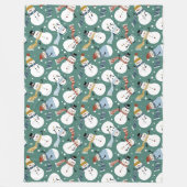 Niedlich Snowmen Fleecedecke (Vorderseite)
