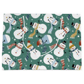 Niedlich Snowmen Große Geschenktüte (Vorderseite)
