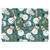 Niedlich Snowmen Große Geschenktüte (Rückseite)