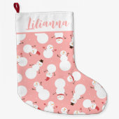 Niedlich Snowmen Große Weihnachtsfeiertage Strumpf Großer Weihnachtsstrumpf (Vorderseite)