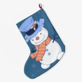 Niedlich Snowmen Großer Weihnachtsstrumpf (Rückseite (Hängend))