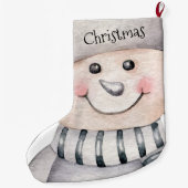 Niedlich Snowmen Großer Weihnachtsstrumpf (Rückseite)