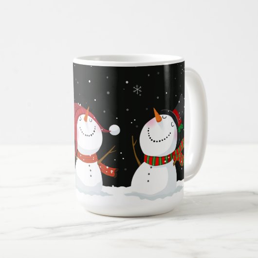 Niedlich Snowmen Kaffeemaschine Tasse (VorderseiteRechts)