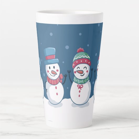 Niedlich Snowmen Milchtasse (Vorderseite)