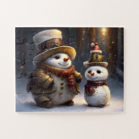 Niedlich Snowmen Puzzle (Horizontal)