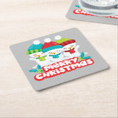 Niedlich Snowmen Trio Holiday Rechteckiger Pappuntersetzer (angewinkelt)