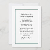 Niedlich Snowmen Weihnachten Kariertes Save the Da Einladung (Rückseite)